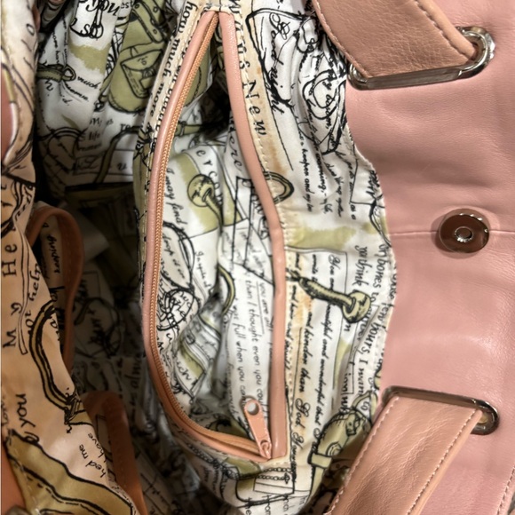 BARR + BARR NWOT crossbody/shoulder, Snake Print Tote Bag pink, orange dust bag - Picture 13 of 16